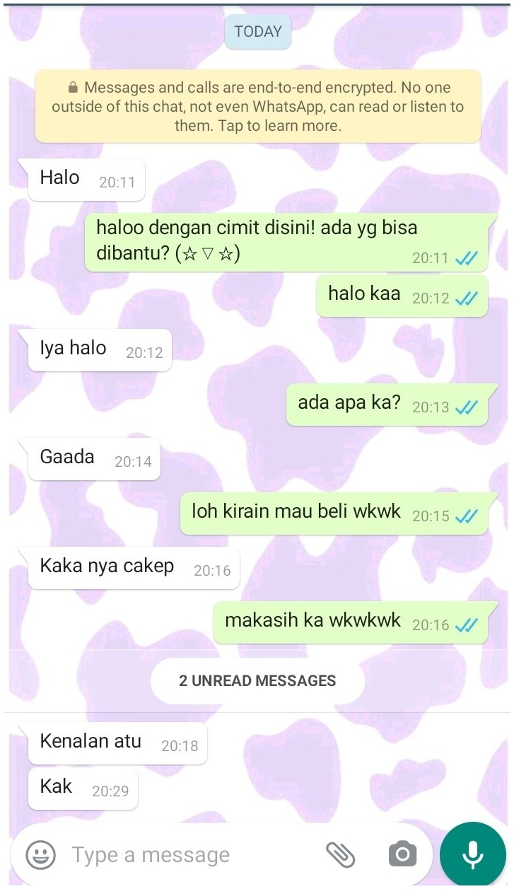 Kelakuan Pembeli kocak yang gombalin seller lewat chat ini bikin cekikikan